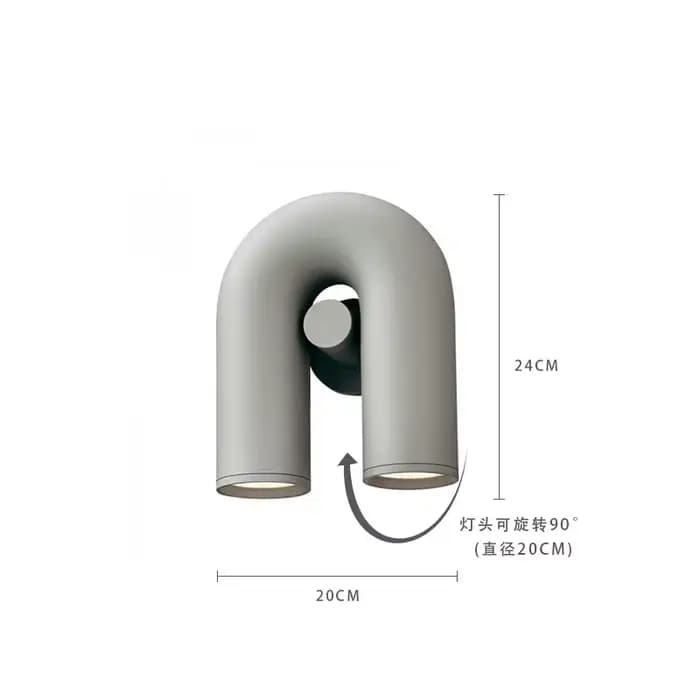 Applique Murale LED en Forme de U, Design poumons, pour Salon et Couloir
