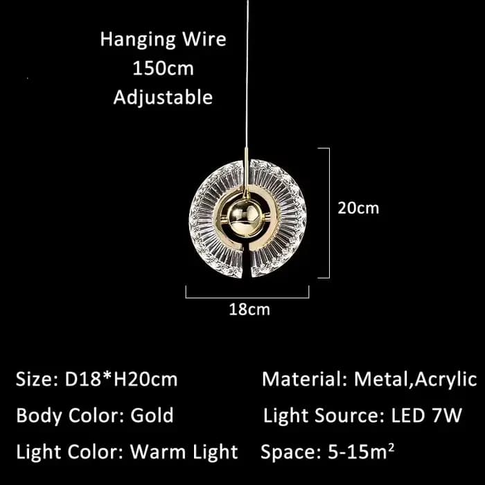 Lampe suspendue LED nordique, luminaire décoratif d'intérieur, idéal pour une table de chevet, un sa