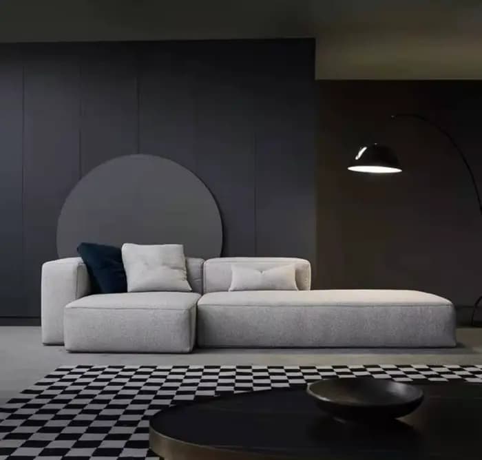 Canapé en tissu moderne maison salon grand appartement nordique moderne simple grand salon haut de g