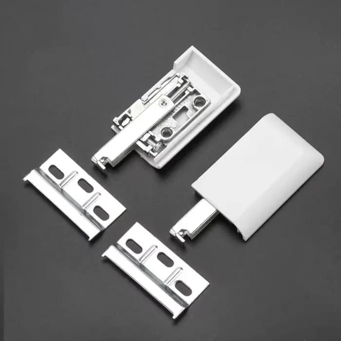 Support de suspension invisible en métal argenté pour armoire de cuisine, quincaillerie dissimulée p