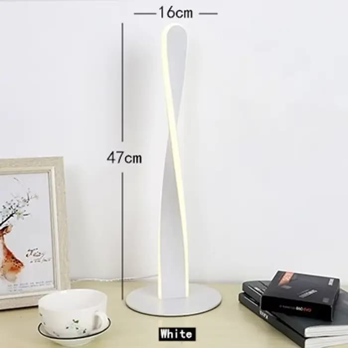Lampe autoportante en spirale blanche, design moderne, longue ligne, luminaire décoratif d'intérieur