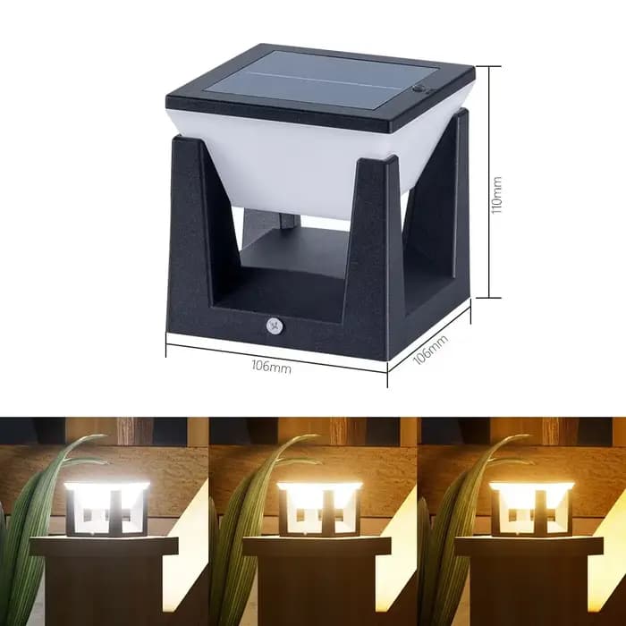 Pilier solaire lumières pour clôture jardin étanche paysage colonne éclairage moderne LED lampe sola