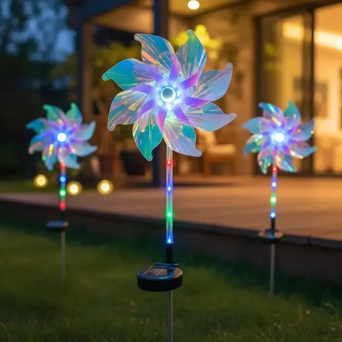 Lampe solaire en forme de pissenlit pour l'extérieur, idéale pour la décoration de jardin, de cour,