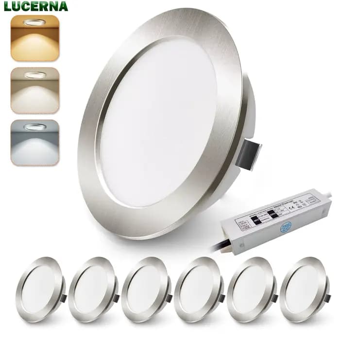 Projecteur encastré LED 12V, lampe avec pilote AC110 ~ 220V, pour armoire à miroir, caravane, Van, g