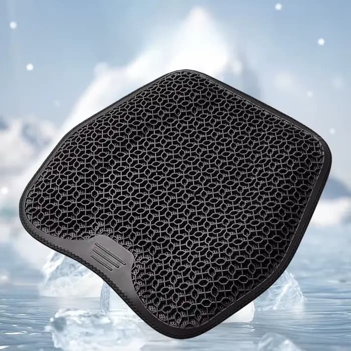 Coussin de siège de voiture en gel à motif nid d'abeille, respirant, doux et facile à nettoyer, offr