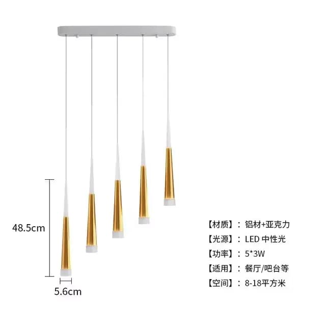 Anneau LED moderne Long lustre salon chambre cuisine escalier éclairage Villa Rotation intérieur déc