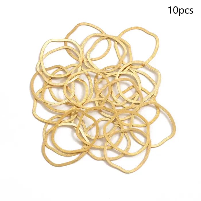 10 pièces de pendentifs circulaires géométriques irréguliers brossés double face en laiton, adaptés