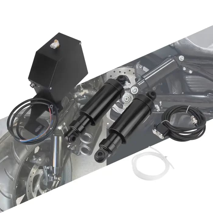 Kit de suspension pneumatique arrière de moto, noir, Harley Touring Road King Electra Street Road, f