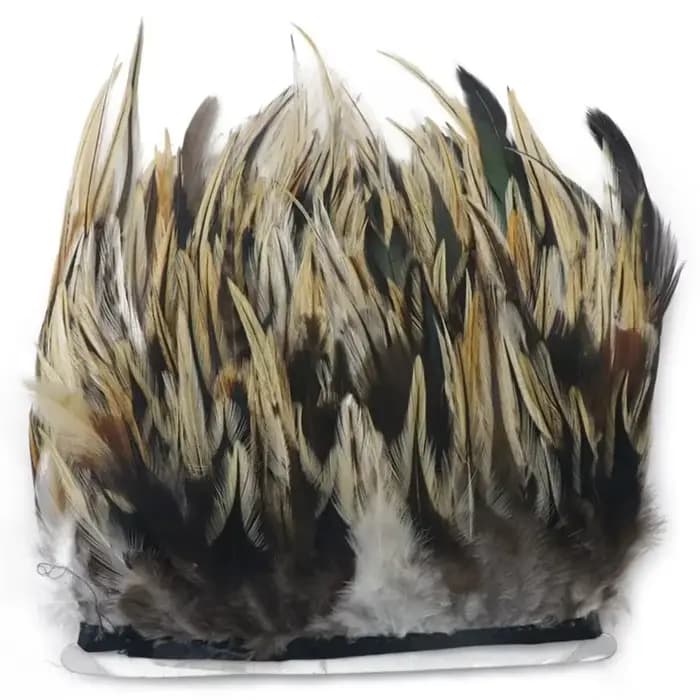 Ruban à franges en plumes de faisan naturelles, plumes de coq, pour couture, artisanat, décoration,