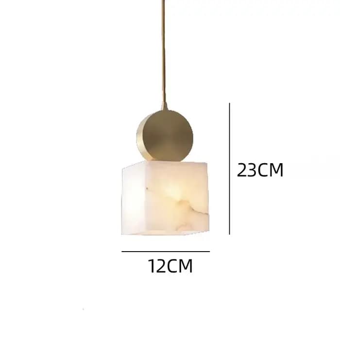 Lustre LED moderne en laiton 2025, design en marbre et cuivre, chambre à coucher ronde et carrée, sa