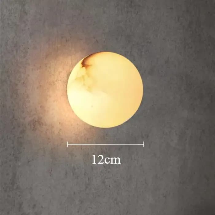 Applique murale moderne en alabâtre à LED, luminaire mural minimaliste en pierre naturelle pour cham