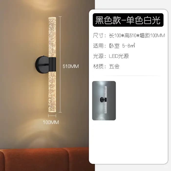 Incentré-Applique Murale LED à Double Tête Moderne, Bulle de Clip, Lumières de Fond, Chambre à Couch