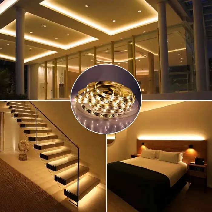 Bande lumineuse LED 16.4 pieds, 3AA, batterie Flexible, décoration de la maison, pour arrière-plan d