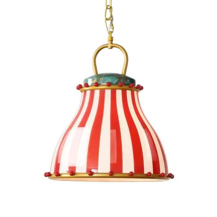 Lampe suspendue en verre de couleur rétro, luminaire décoratif d'intérieur, idéal pour une chambre à
