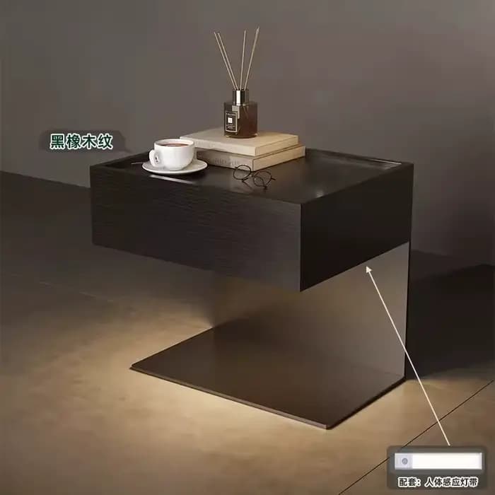 Table de chevet suspendue en bois massif, armoire minimaliste avec tiroirs, meubles de chambre à cou