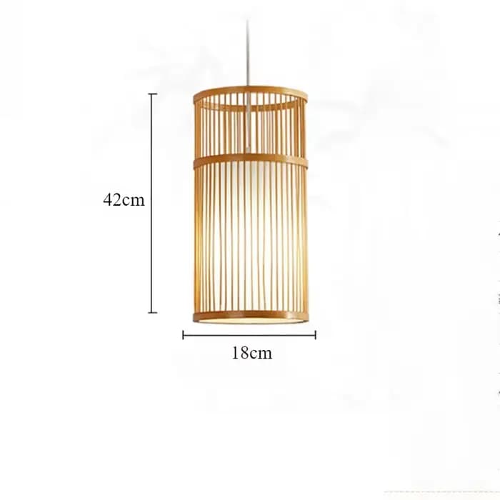 Lampe Suspendue en Bambou Faite à la Main, Nouveau Style Chinois, Luminaire Décoratif d'Nik, Idéal pour un Loft, un Salon ou une Salle à Manger
