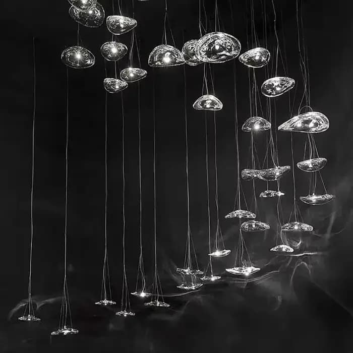 Plafonnier LED Suspendu au Design poumons Moderne, Luminaire Décoratif de Plafond, Idéal pour un Salon, une Salle à Manger, une Chambre à Coucher ou un Bar