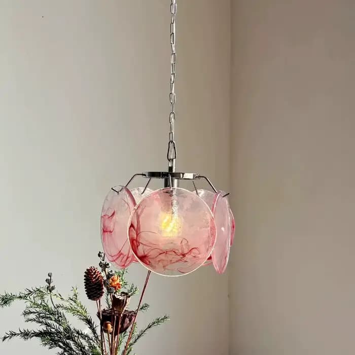 Lustre en verre coloré de Murano français, lampe suspendue de style médiéval italien pour table de chevet, couloir, entrée, décoration intérieure
