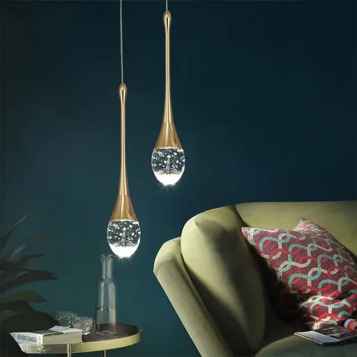 Lustre en cristal de luxe pour villa, escalier, salon, lampe suspendue, chambre à coucher, chevet, lumière LED, hall d'hôtel, luminaires suspendus en cristal