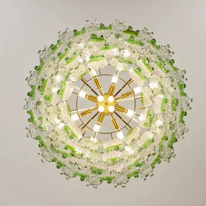 Lustre en verre de Murano design pour salon chambre salle à manger décor vert Vintage verre suspension luminaire intérieur