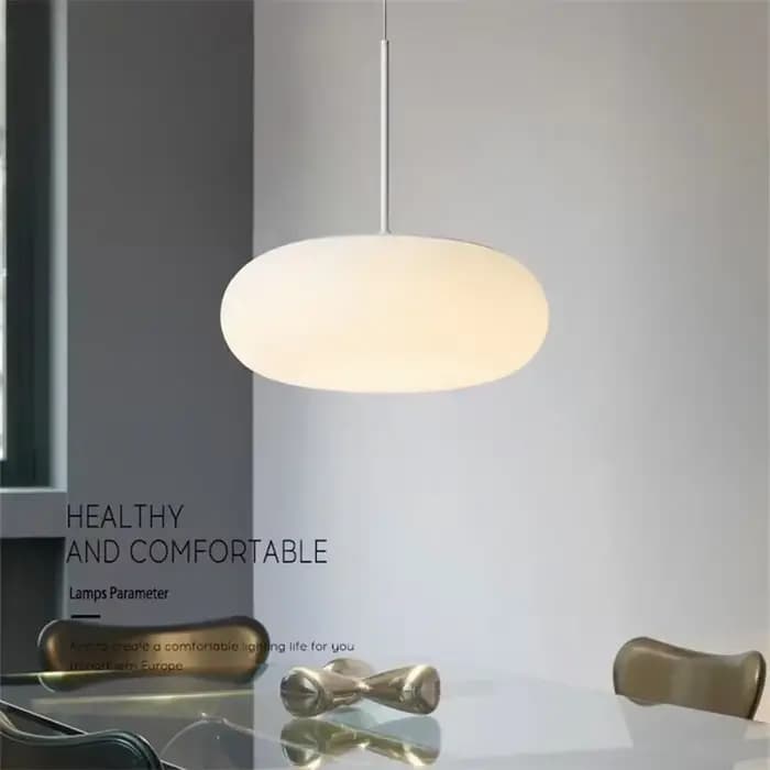 Lampe suspendue à grande boule d'îlot de cuisine, design nordique, luminaire décoratif de plafond, idéal pour un salon ou une salle à manger