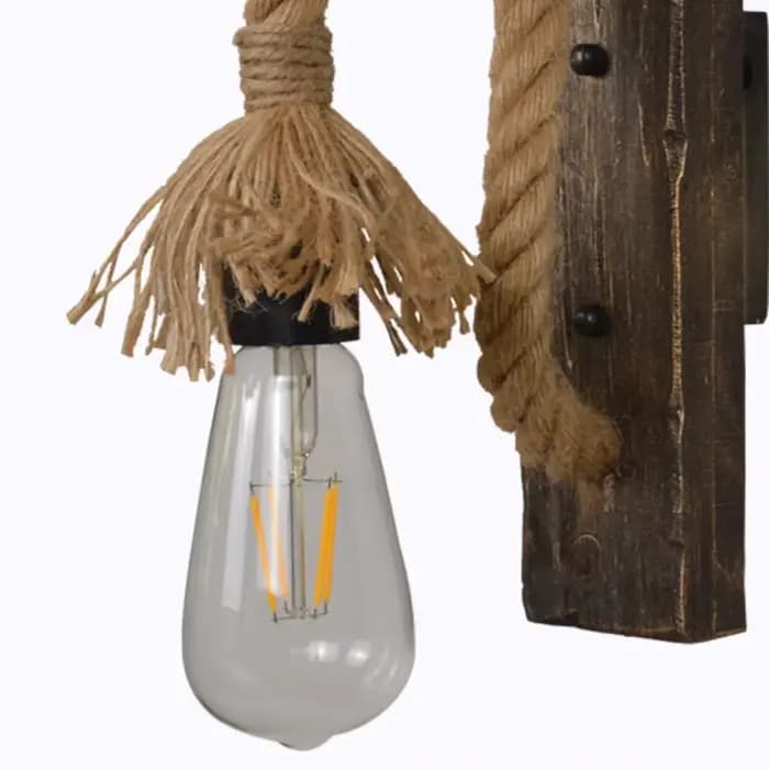 Applique murale industrielle, lumière en bois et métal vintage, applique murale noire de ferme rustique pour salle à manger, chambre à coucher intérieure