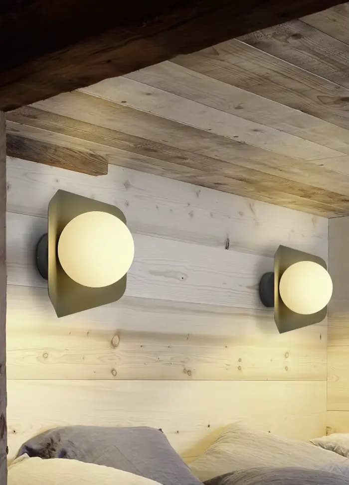 Applique murale en forme de boule de verre au design nordique moderne, Luminaire décoratif d'intérieur, idéal pour un Restaurant, un couloir, une chambre à coucher