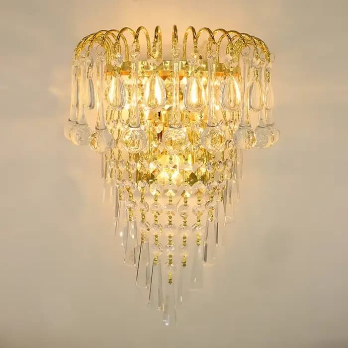 Applique murale classique en cristal 110v 220v 12v 24v, pièces de lunettes, lampe décorative Vintage en cristal, Luminaria d'art pour la maison