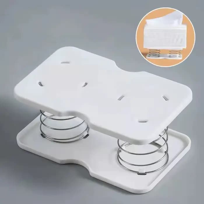 Boîte à serviettes en papier, Support à ressort, boîte en papier automatique, Support inférieur, Support de levage à Double ressort, porte-serviettes en papier, bombe