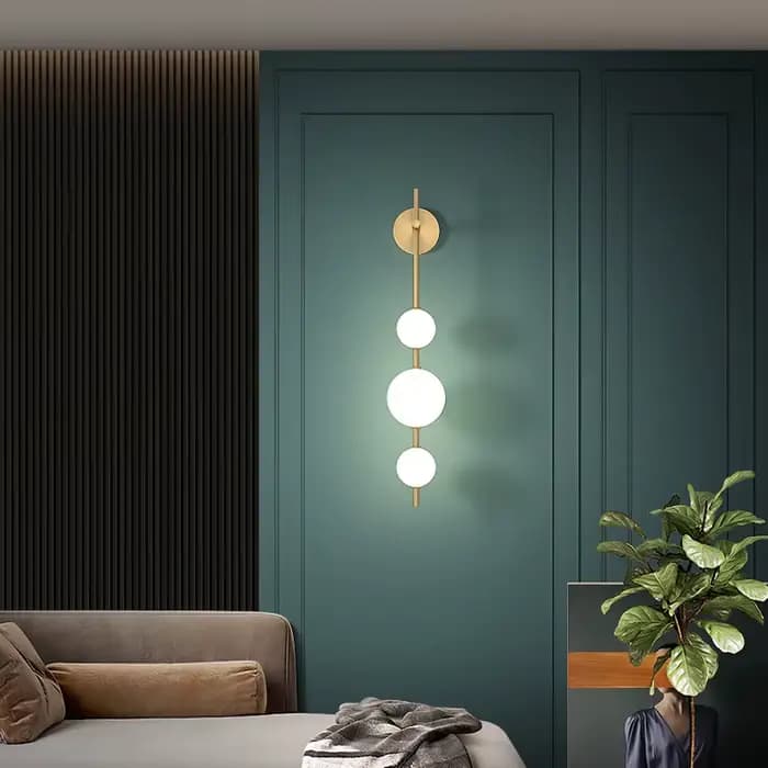 Applique murale LED design nordique pour salon, chambre, couloir – Lampe murale dorée moderne et simple – Décoration et éclairage intérieur