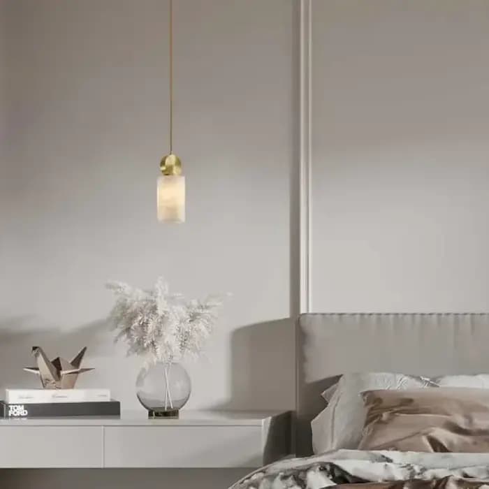 Lustre LED moderne en laiton 2025, design en marbre et cuivre, chambre à coucher ronde et carrée, salon, salle à manger, éclairage intérieur d'hôtel
