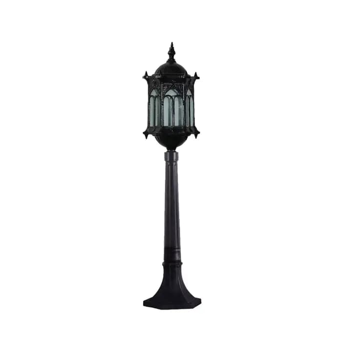 Lampe de jardin antique européenne pour villa, lampadaire de pelouse à haut mât de 80 cm, colonne lumineuse extérieure pour éclairage de jardin