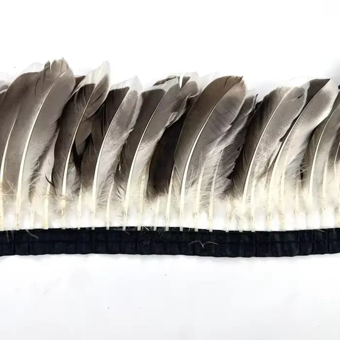 Plumes de canard naturelles sur ruban, franges à pompons, garniture en plumes de faisan, ruban de couture en plumes d'oie, accessoires de décoration pour vêtements