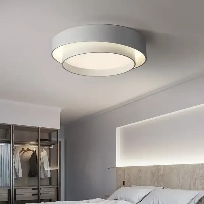Plafonnier LED au Design Nordique Créatif, Luminaire Décoratif de Plafond, Disponible en Blanc, Noir et Gris, Idéal pour un Salon, une Salle à Manger ou une Chambre à Coucher