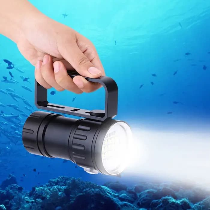 Lampe étanche pour l'extérieur, lampe de camping sous-marine, lampe torche IPX8 18000lm 500M, lampe torche sous-marine, lampe étanche