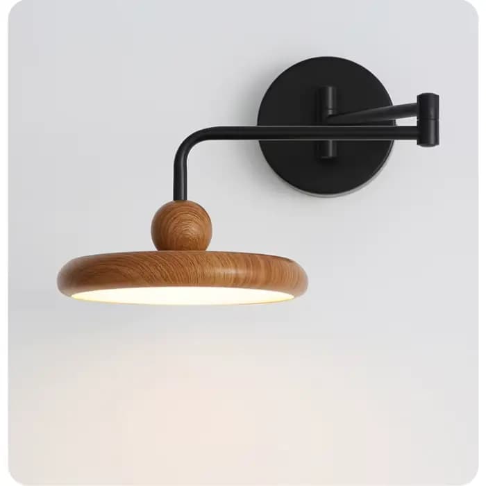 Lampe murale à bras articulé LED pour chambre à coucher, chevet, bureau, canapé, hôtel, style moderne crème, éclairage de lecture