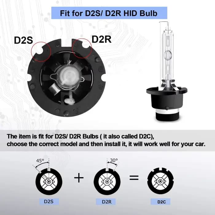 2 ampoules au xénon D2S D2R D4S D4R HID, Kit d'ampoules de phares de voiture, lampe automatique 4300K 5000K 6000K 8000K 10000K 12000K 12V 35W