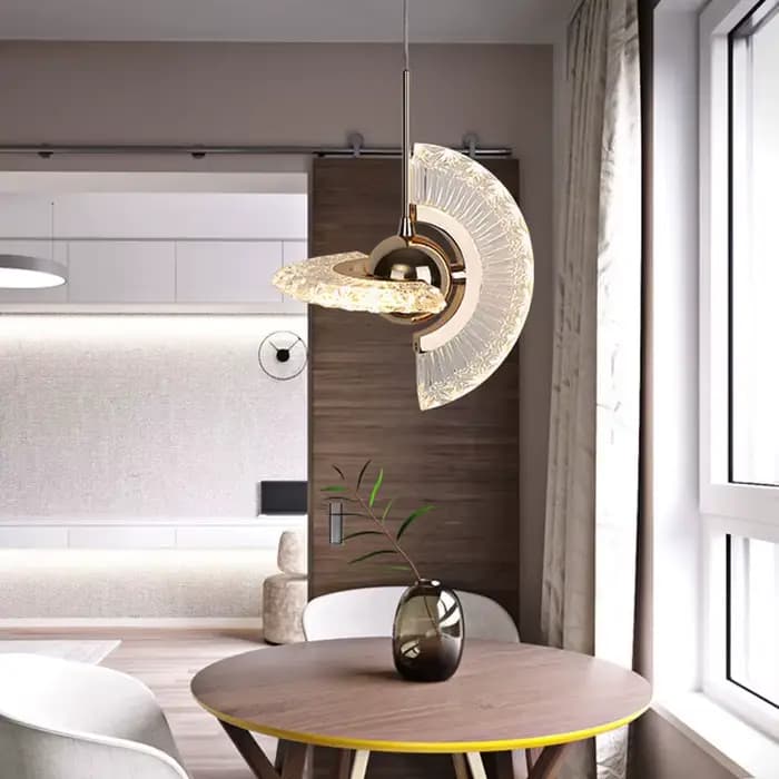 Lampe suspendue LED nordique, luminaire décoratif d'intérieur, idéal pour une table de chevet, un salon, une salle à manger, une cuisine, un balcon