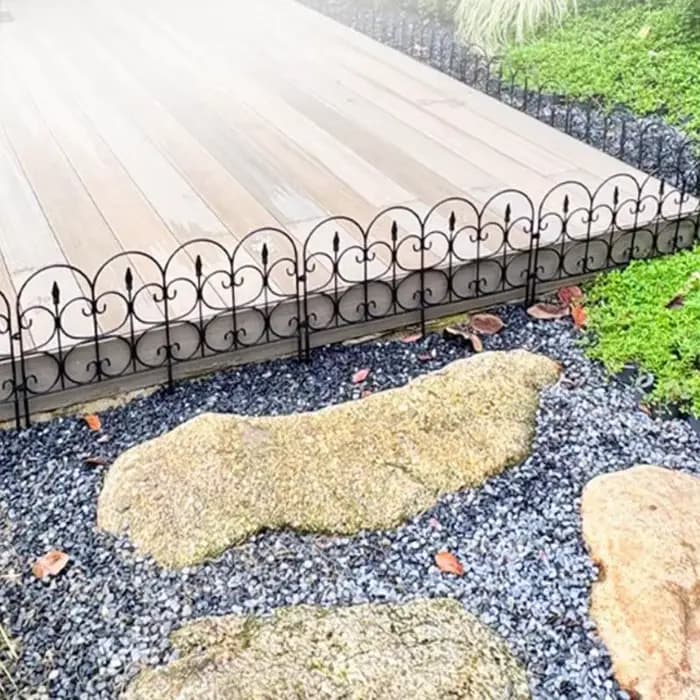 Clôture décorative de jardin, bordure en fil métallique antirouille pour extérieur, pliable, pour aménagement paysager, protection de patio et de cour, installation facile pour la maison et le jardin