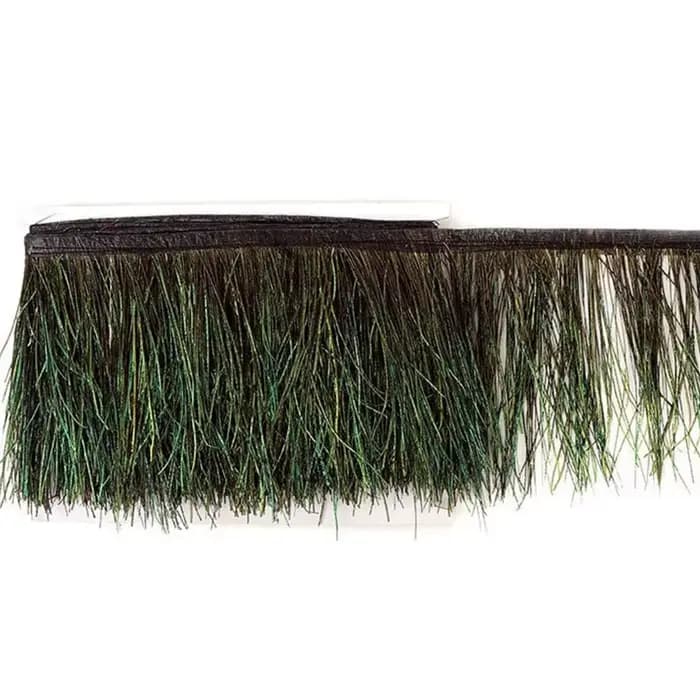 Plumes de fumée de paon naturelles de 1 mètre, garnitures frange ruban de Satin, plumes de couture pour artisanat Costumes vêtements décoration de mariage