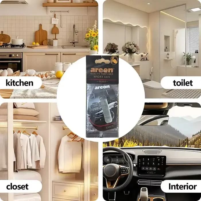 5/10/20pcs Golden Premium Gel Car Perfume - Décoration de voiture suspendue de luxe, parfum élégant et durable