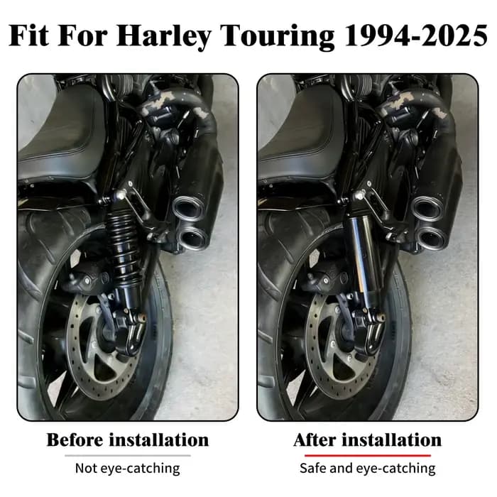 Kit de suspension pneumatique arrière de moto, noir, Harley Touring Road King Electra Street Road, foetal de Ccalculator Limited FLHTKSE 1994-22