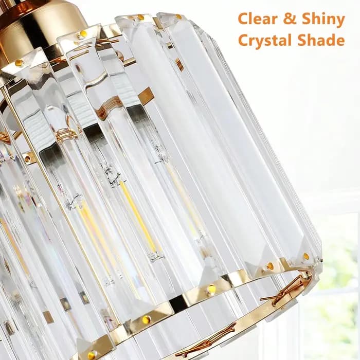 Plafonnier semi-encastré moderne à 3 lumières, verre cristal doré près du plafond, luminaire pour cuisine, couloir, chambre à coucher