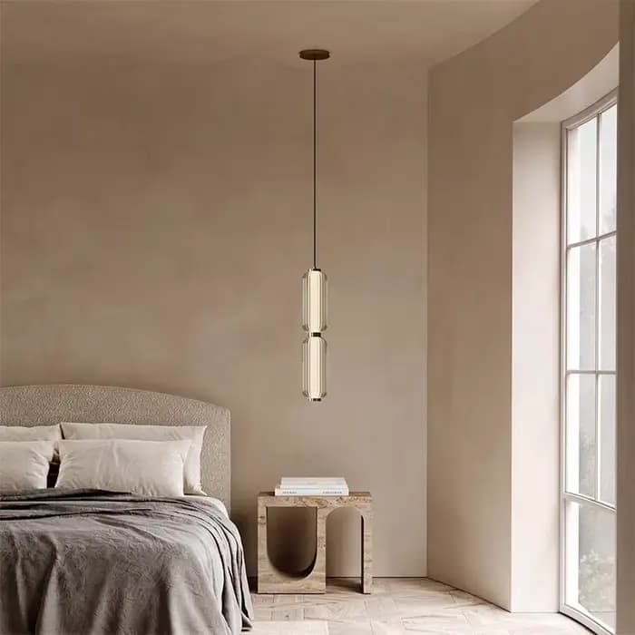 Lumière nordique luxe hôtel salon lustre haute qualité Restaurant escalier combinaison petites lampes suspendues lampe suspendue