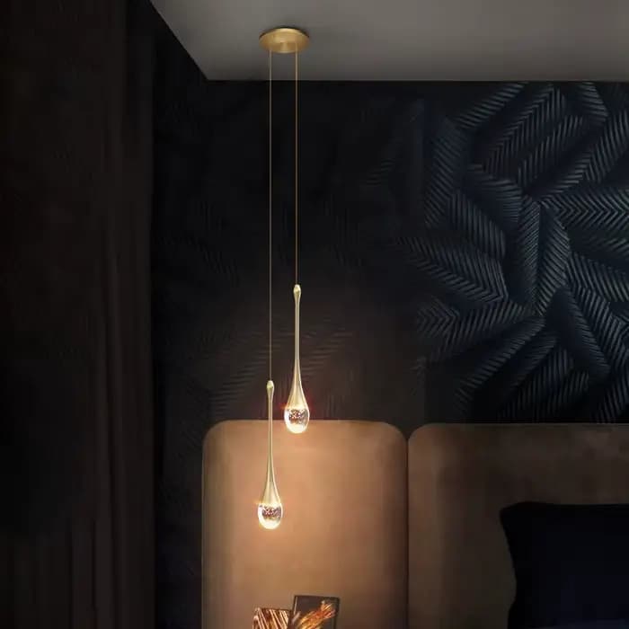 Lustre en cristal de luxe pour villa, escalier, salon, lampe suspendue, chambre à coucher, chevet, lumière LED, hall d'hôtel, luminaires suspendus en cristal