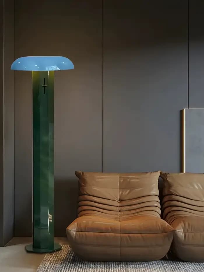 Lampe sur pied moderne espagnole 2026, décoration de salon, bleu vert, lumière créative pour chevet, canapé, coin