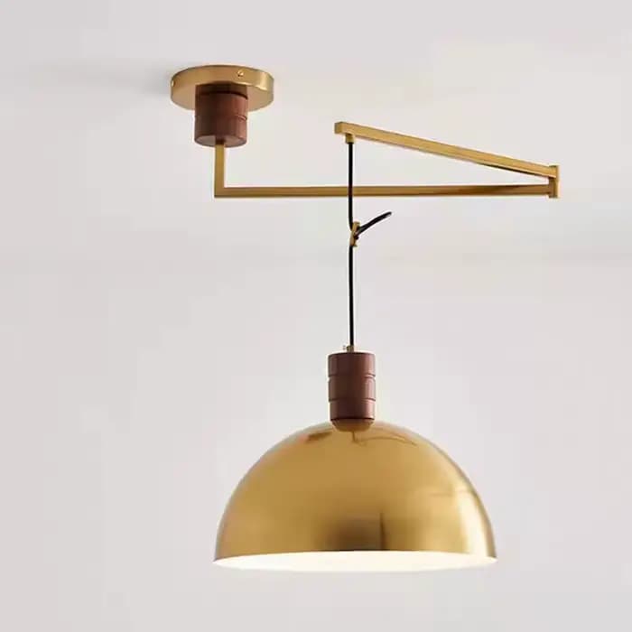 Lampe Suspendue à Bras Pivotant de Style Nordique, Pliable et Rotative, Luminaire Long en Argent, pour Salon, Bureau, Table à Ma