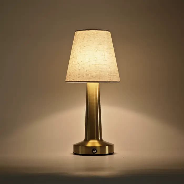 Lampe de Table LED avec abat-jour en tissu, lampe de chevet à capteur tactile, lampes de lecture rechargeables pour chambre à coucher, Restaurant, Bar, éclairage décoratif