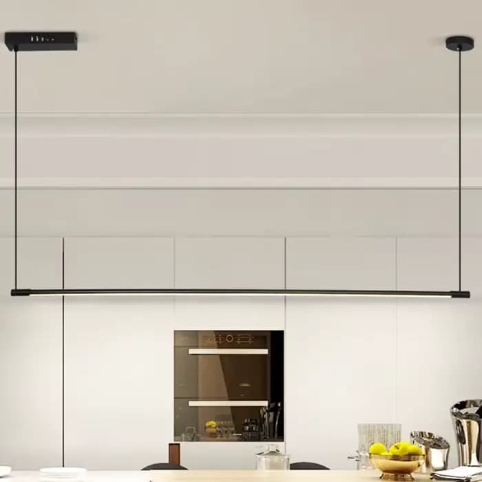 Lustre Long Moderne pour Foyer, Bureau, Salon, Chambre à Coucher, Cuisine, Hall, Décoration Minimaliste, Nik, Maison, Lumière Rustique