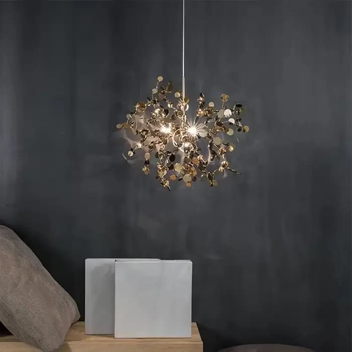 Lampes suspendues modernes en acier inoxydable pour plafond paillettes boutique Bar lampes suspendues Restaurant lustre de luxe décor de chambre Loft